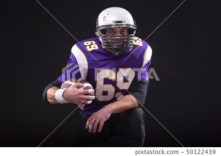 Close up portrait of American Football Player 50122439
