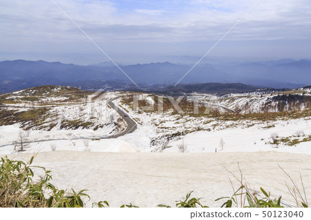 Mount Shirane Shibusagi Snow scene Spring Mount Shirane Shibusagi Snow scene Spring 50123040