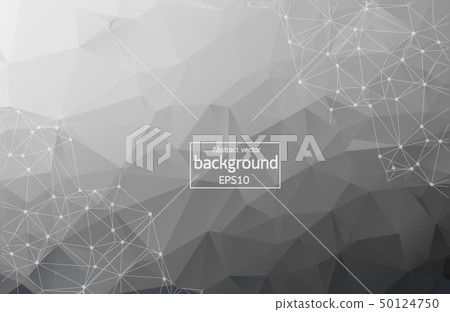 Geometric Black Polygonal background molecule and - Stock Illustration ...