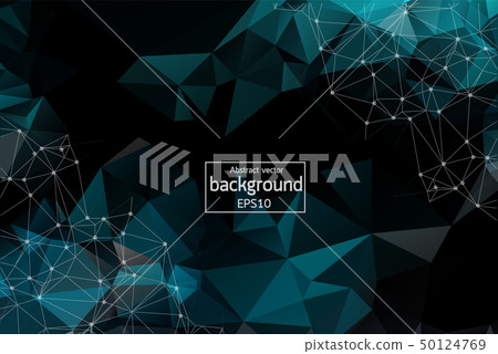 Geometric Black Polygonal background molecule and - Stock Illustration ...