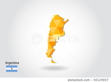Geometric polygonal style vector map Geometric polygonal style vector map 50124937
