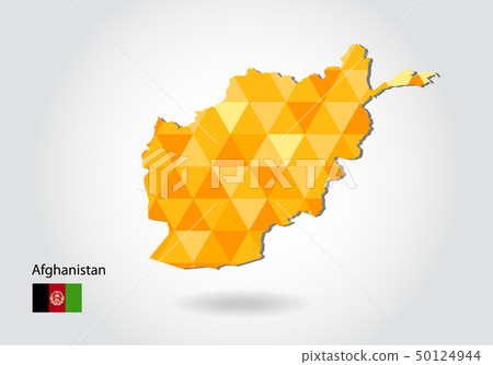 Geometric polygonal style vector map Geometric polygonal style vector map 50124944