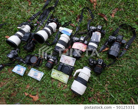 DSLR cameras on the grass 50125331
