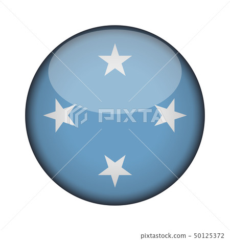Flag in glossy round button of icon. 50125372