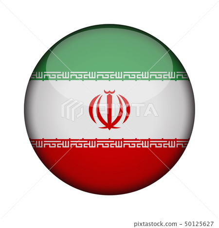 Flag in glossy round button of icon. Flag in glossy round button of icon. 50125627