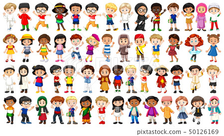 Set of international kids character 50126169