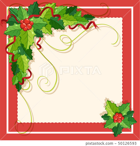 Border template with mistletoes Border template with mistletoes 50126593