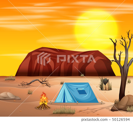 Camping in desert scene Camping in desert scene 50126594
