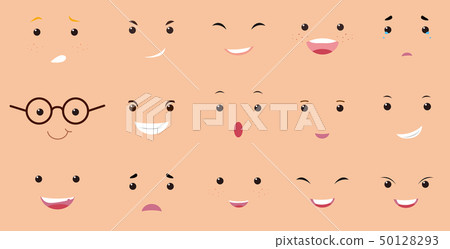 Different facial expressions of human Different facial expressions of human 50128293