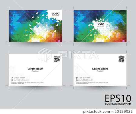 Abstract colorful namecard template background. Abstract colorful namecard template background. 50129021