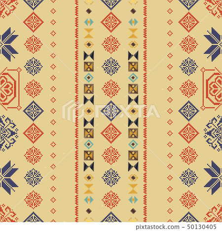 Traditional Norway Style Seamless Knitting Pattern. Abstract ethnic Background. Traditional Norway Style Seamless Knitting Pattern. Abstract ethnic Background. 50130405