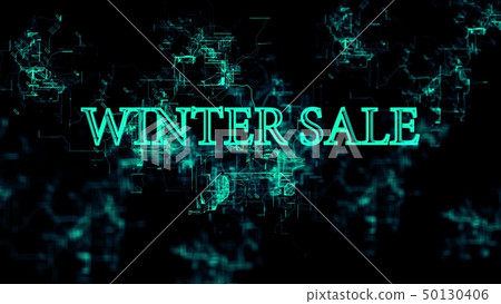 Digital network. Sign "Winter Sale" Digital network. Sign "Winter Sale" 50130406