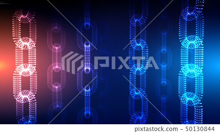 Blockchain technology background. Cryptocurrency fintech block chain network and programming concept 50130844