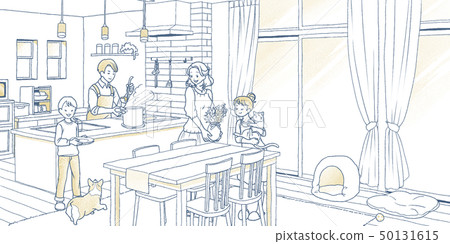 插圖/家庭組 50131615