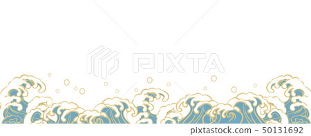 波水平海報 50131692