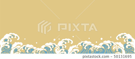 波水平海報 50131695