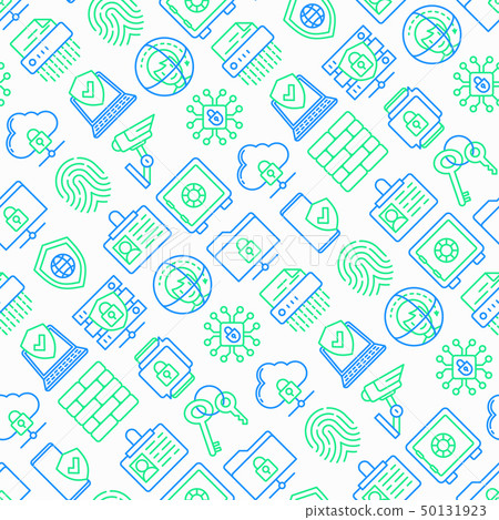 Security and protection seamless pattern - Stock Illustration [50131923 ...