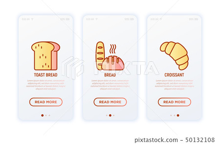 Bakery thin line icons set - Stock Illustration [50132108] - PIXTA