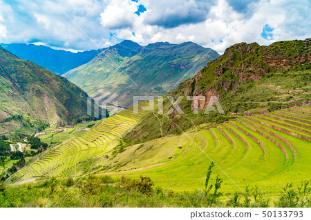 View of Inca Terrace on the mountain View of Inca Terrace on the mountain 50133793
