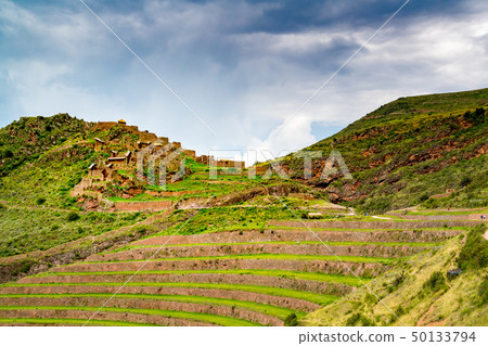 Ruins of Inca Citadel on the mountain 50133794