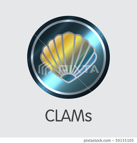 CLAM - Clams. The Logo of Virtual Currency or Market Emblem. 50135105