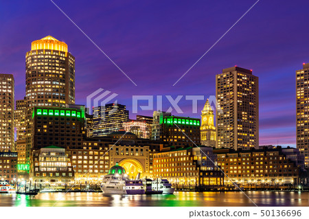Boston Downtont night Boston Downtont night 50136696