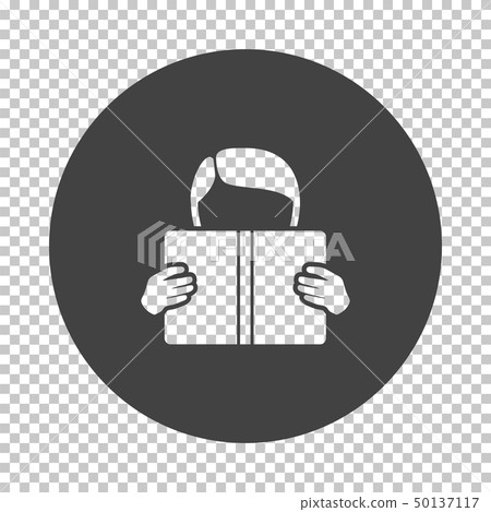 Boy reading book icon 50137117