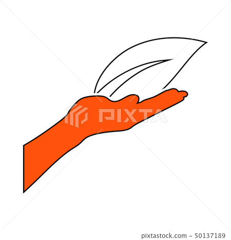 Hand Holding Leaf Icon Hand Holding Leaf Icon 50137189