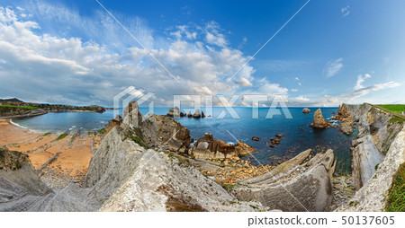 Arnia Beach coastline landscape. 50137605