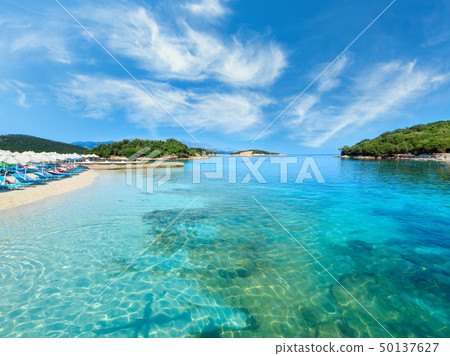 Summer Ksamil beach, Albania Summer Ksamil beach, Albania 50137627