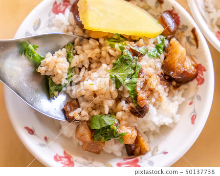 Braised pork rice Taiwanese-style meat soboro bowl roulow fan Braised pork rice Taiwanese-style meat soboro bowl roulow fan 50137738