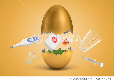 3d rendering of first aid medical box, pills,... - Stock Illustration ...