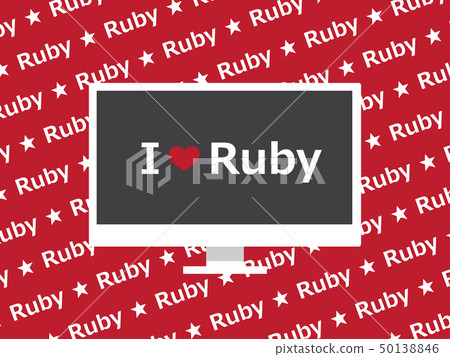 rubies, ruby, programming - Stock Illustration [50138846] - PIXTA