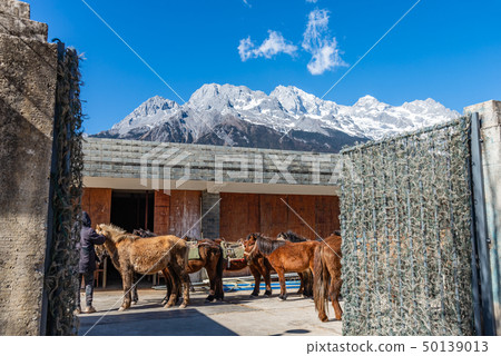 中國麗江玉龍雪山 中国観光スポット China Jade Dragon Snow Mountain 50139013