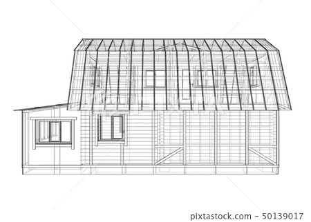 House sketch. Vector rendering of 3d 50139017