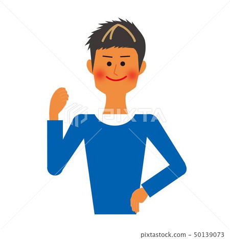 正面男性上半身 图库插图