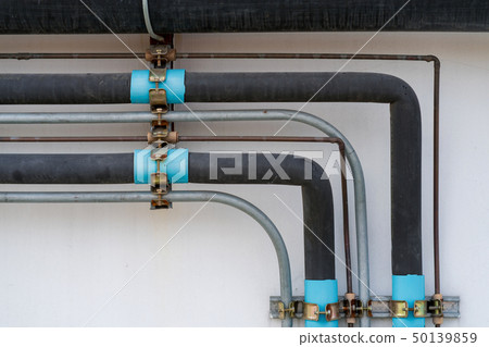 Pipes and faucet valves of gas heating system Pipes and faucet valves of gas heating system 50139859