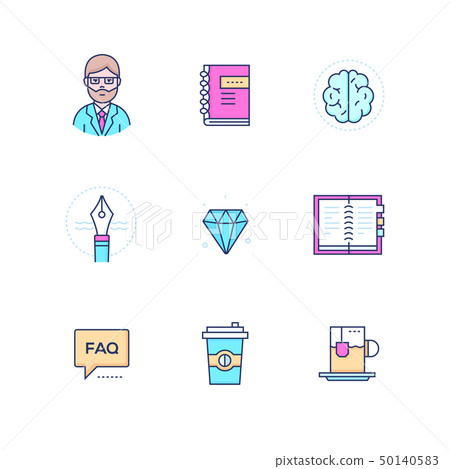 Business and finance concepts - line design style icons set 50140583