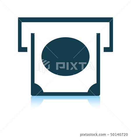 Banknote sliding from atm slot icon 50140720