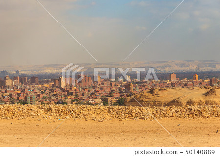 View of Cairo, capital of Egypt from Giza plateau View of Cairo, capital of Egypt from Giza plateau 50140889