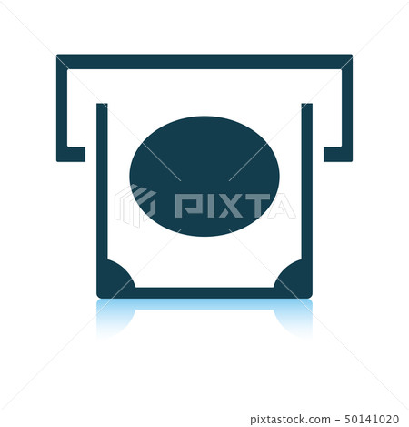 Banknote sliding from atm slot icon Banknote sliding from atm slot icon 50141020