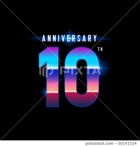 10 years anniversary celebration logotype. 10 years anniversary celebration logotype. 50141524