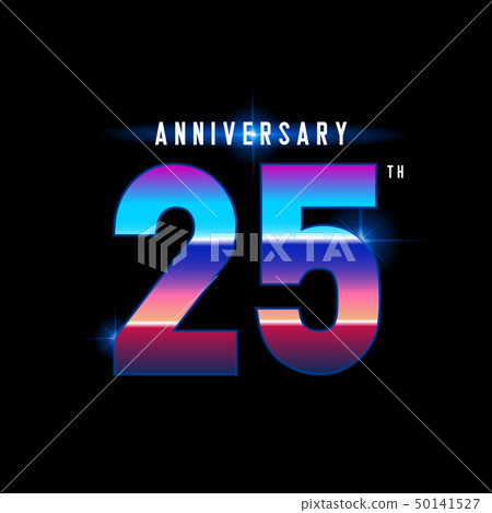 25 Years Anniversary Celebration Logotype Stock Illustration 50141527 Pixta