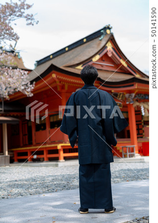 A man wearing a kimono A man wearing a kimono 50141590