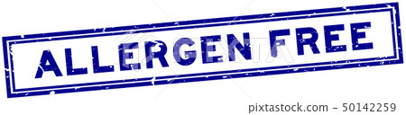 Grunge blue allergen free word square rubber stamp Grunge blue allergen free word square rubber stamp 50142259