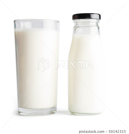 Milk bottle and milk glass Milk bottle and milk glass 50142315