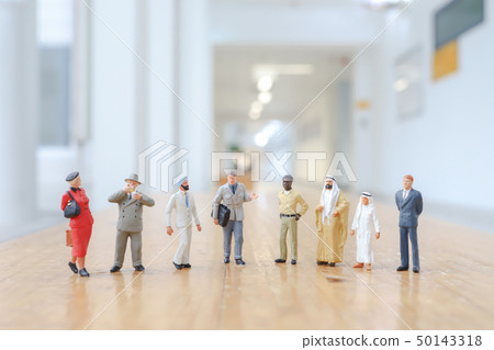 Group of business mini of people standing Group of business mini of people standing 50143318