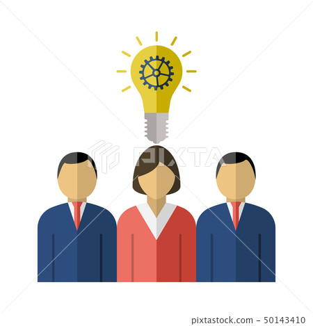 Corporate Team Finding New Idea With Woman Leader 50143410