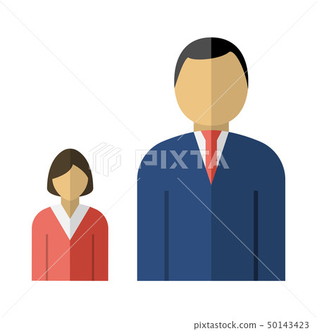 Man Boss With Subordinate Lady Icon 50143423
