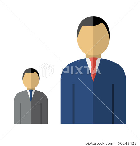 Man Boss With Subordinate Icon Man Boss With Subordinate Icon 50143425